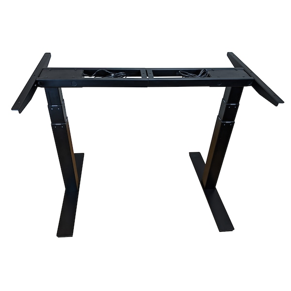 Uncaged Ergonomics Rise Up Dual Motor Electric Standing Desk Frame Legs 26.1-51.6" Black RUB - main